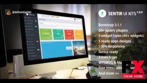 Preview Sentir - Responsive Admin and Dashboard UI Kits TFx