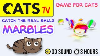 GAME FOR CATS  Real marbles / murmelns balls [CATS TV] 3 HOURS