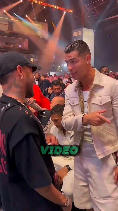 Cristiano Ronaldo And Neymar Jr  Epic Ringside Meet-up 🧐 ll #georgina #ronaldo #shorts