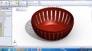 Solidworks plastic part _ plastic bowl _ wrap feature