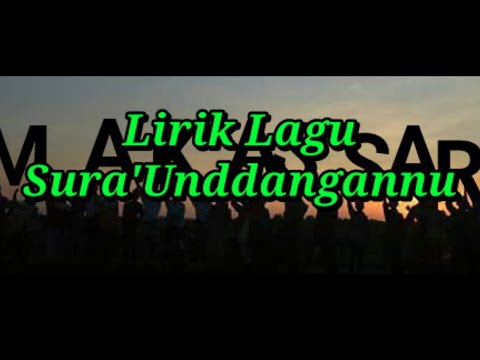 Lagu Makassar - Sura'Undangannu (Lirik)