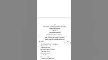 B.A 6th Semester General Question Paper-2022// Political Science(DSE-1B)//Burdwan University