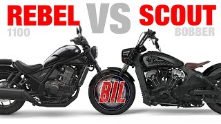 Time for Another Comparison  Honda Rebel 1100 VS Indian Scout Bobber