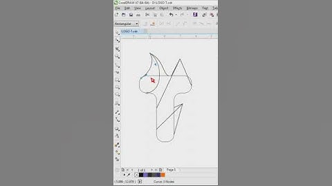 how to draw an abstract T logo in coreldraw