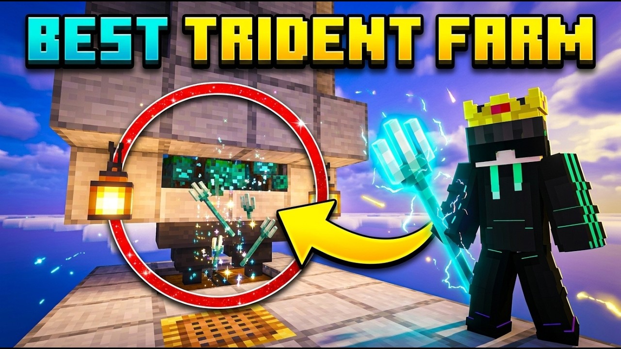 Trident Farm Java Easy Best Trident Farm in Minecraft Java 1.21+ Insane Loot! 😱 #Minecraft # ...