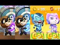 Talking Tom Time Rush Vs Tom Hero Dash - Super Heroes Recover All Crystals Vs Hit All Dynamite Boss