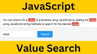 JavaScript - How to Search and Highlight a Value Inside a Text Using JavaScript by 1BestCsharp blog 195 views 3 months ago 29 minutes