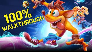 Crash Bandicoot 4 It's About Time 100% Walkthrough (All Boxes, Hidden Gems, Colored Gems)