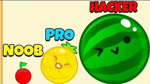 NOOB vs PRO vs HACKER In Watermelon Game [Suika Game] (All Levels!?)