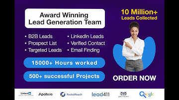 B2B Lead Generation, Email list Building and LinkedIn Prospect List building