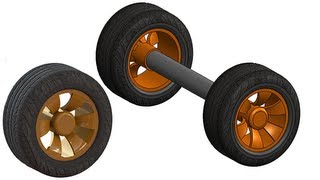 SolidWorks P Tutorial #86:  Wheels & axial (3parts +assembly) toy rim