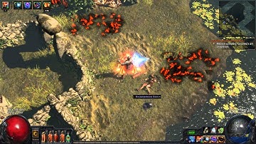 Path of exile -  Dry Peninsula 73 Map Boss Only - Dual Flame Totem