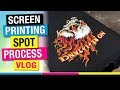 Screen Printing a 5 Color Spot Process Tee Shirt Job Vlog