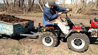 ZMT 4x4 mini tractor Возим удобрение