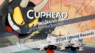 Cuphead - Any% Regular (Legacy) - World Record Speedrun 21:34