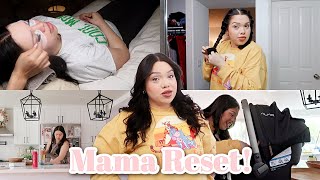 MAMA RESET | Getting Lash Extensions, Trying Overnight Curls, Cleaning & More!