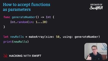How to accept functions as parameters – Swift for Complete Beginners
