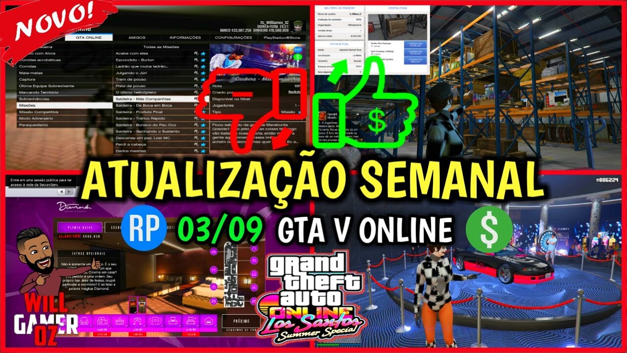 GTA Online Atualização de HOJE 03/09/2020 – Carro Grátis Cassino, Tripo dinheiro, Promoções e mais