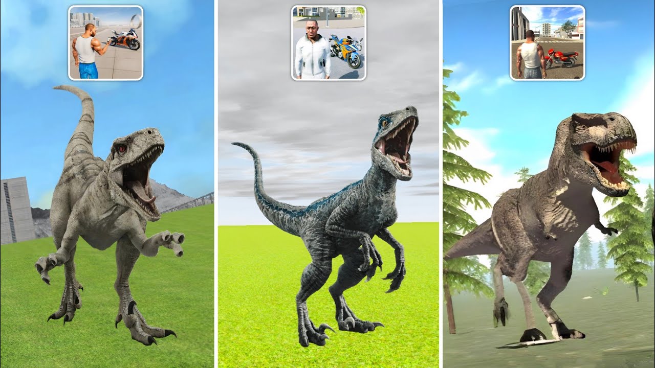 Dinosaurs 🦖 in All Indian GTA Games 😱 | Which Dinosaur is Best 🤔