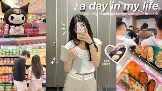 A DAY IN MY LIFE : last day at college before semester break + date vlog !! 𐙚 🧸📝