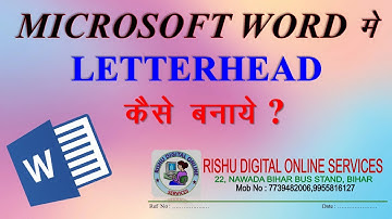 MS Word Tutorial: How to Make Letterhead Design in Microsoft Word 2019| MS  PAD
