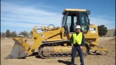 HEO Michael Constantin demonstrating startup procedures for the CAT Track Loader