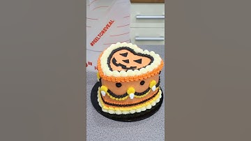 Pumpkin Cake 🎃 use code FROSTLOVE10 for 10% off at frostform.com checkout #halloween #cake #shorts