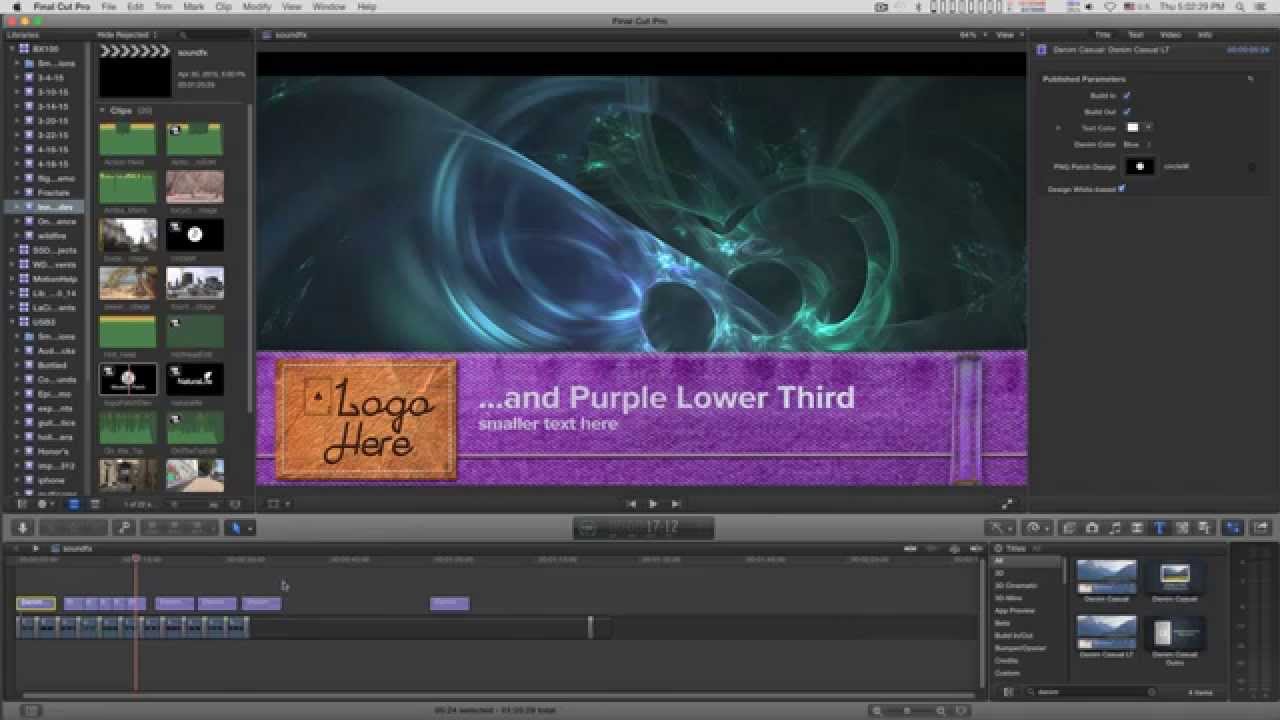 lower thirds final cut pro x free