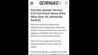 Fortnite Update Version 2.27 Full Patch Notes (PS4, Xbox One, PC, Nintendo Switch)