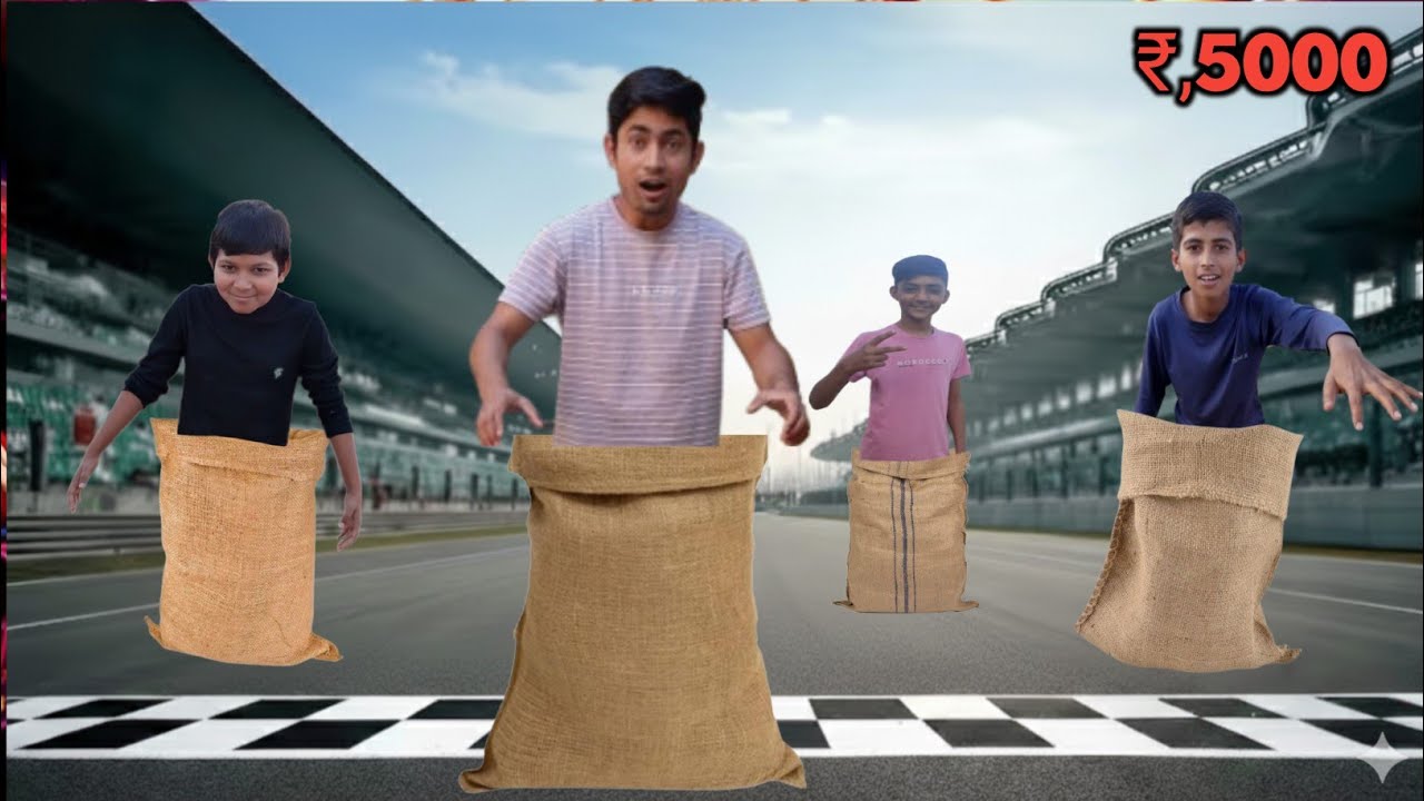 ₹5000 SACK RACE CHALLENGE 😱 | 3 Bande, Sirf 1 Winner 🏆 Full Funny Fight @CrazyXYZ 