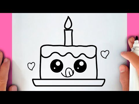HOW TO DRAW A CUTE CAKE