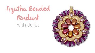 Agatha Seed Beaded Pendant with Juliet