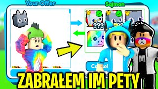 ZABRAŁEM YOUTUBEROM ICH NAJLEPSZE HUGE PETY I ZOSTAŁEM NAJBOGATSZYM GRACZEM PET SIMULATOR X