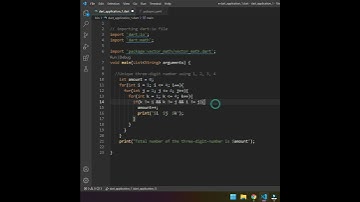 #16 Unique three digit number using Dart | Dart for beginner