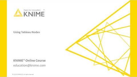 Export Data from a KNIME workflow into a Tableau report