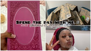 SPEND THE DAY WITH ME||Indoors & self care||South African YouTuber