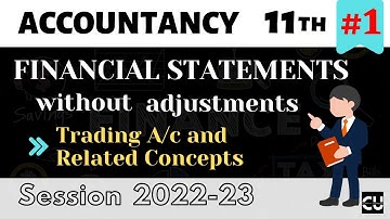 FINANCIAL STATEMENTS WITHOUT ADJUSTMENTS CLASS 11 | TRADING ACCOUNT | 2022-23