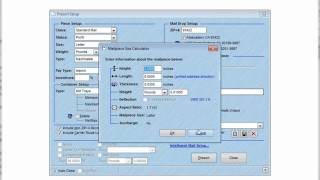 Presort Setup window