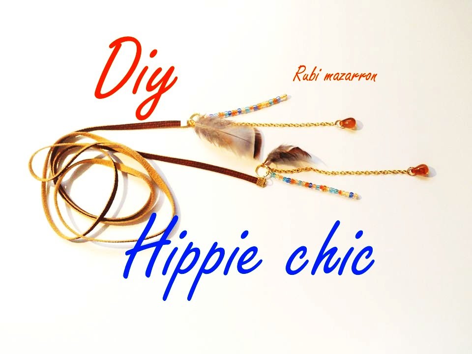 Diy. Colgante Hippie Chic. Necklace hippie chic - YouTube