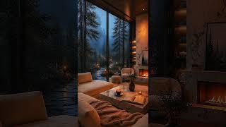 Luxury Fireplace Rain Ambience | Relaxing Sounds for Sleep &amp; Study