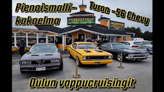 CRG Oulun 2X VappuCruisingit, Anskun Saab, Moen Buick, pienoismalleja & Turon '56 Chevy!