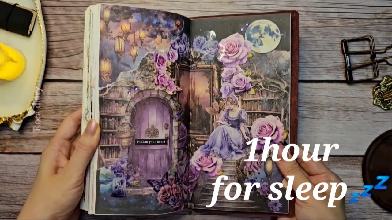 1시간 다꾸 모아보기✨️ | 잠이 오는 편안한 소리 ASMR | relaxing sounds for sleep #scrapbooking