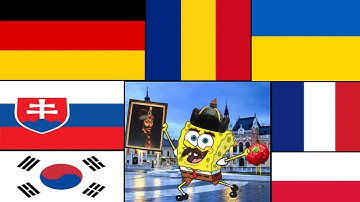 SpongeBob in different languages meme