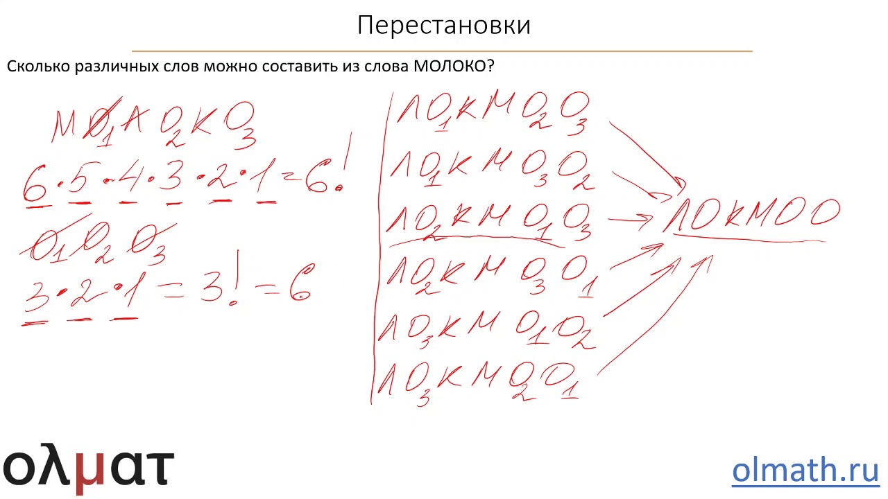 Количество перестановок букв в слове. Количество беспорядков формула. Слова с цифрами для перестановки букв.