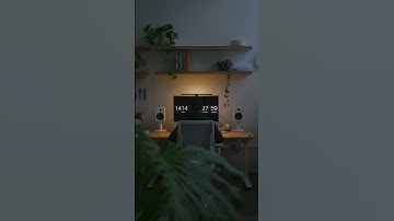 Rainy days 🌧️ Cozy lights #shorts #desksetup #cozy