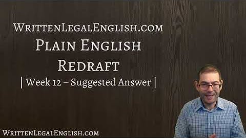 How to write plain language 12 - Suggested answers