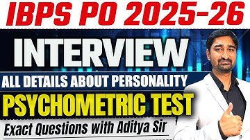 🔥IBPS PO 2025 Interview Preparation | IBPS PO Interview Personality Test & Full Strategy Aditya Sir
