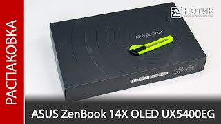 Распаковка ноутбука с двумя экранами ASUS ZenBook 14X OLED UX5400EG