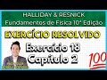 (18-02) Exercício Resolvido - Halliday (Exercício 18 Capítulo 2)