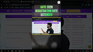 GATE 2026 Registration Date Extended #PW #GATE